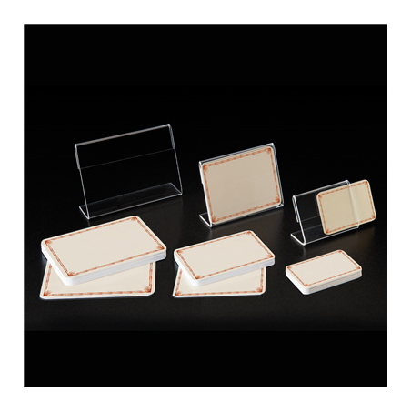 10 U. CHEVALETS POUR ÉTIQUETTES  10x7,5x3 CM TRANSPARENT PVC (1 UNITÉ)