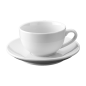 TASSES CAFÉ AU LAIT + COUPELLE 250 ML Ø8,5x7 CM BLANC PORCELAINE (24 UNITÉ)