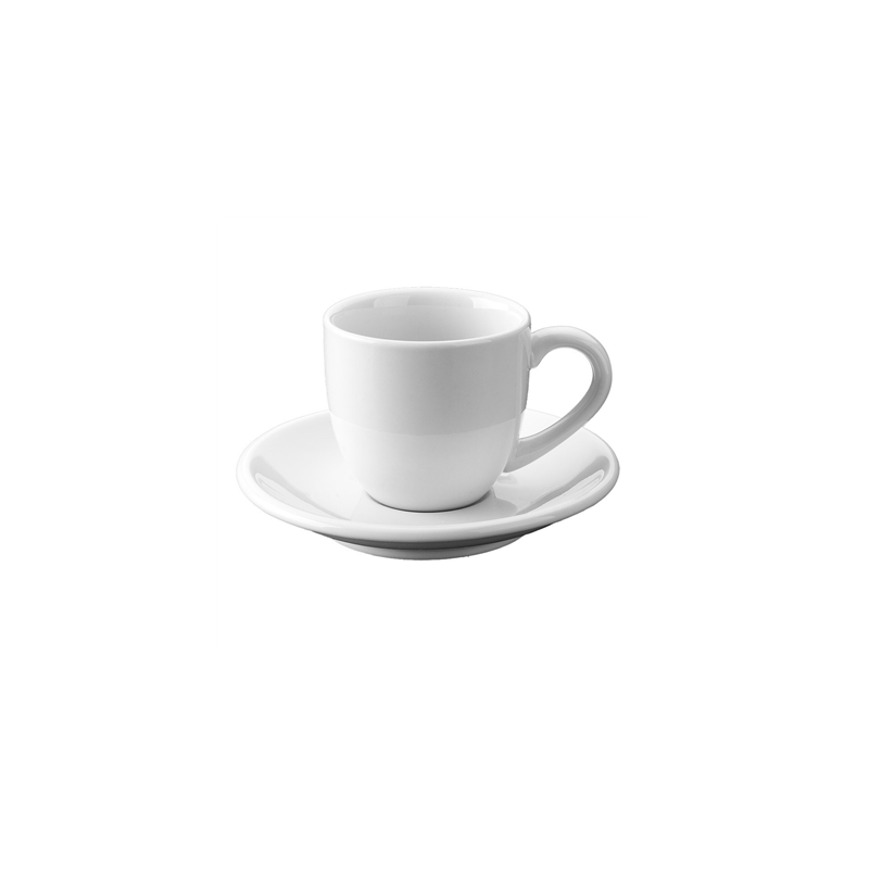 TASSES CAFÉ + COUPELLE 90 ML Ø5,5x4,5 CM BLANC PORCELAINE (36 UNITÉ)