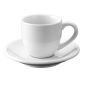 TASSES CAFÉ + COUPELLE 90 ML Ø5,5x4,5 CM BLANC PORCELAINE (36 UNITÉ)