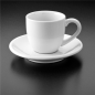 SOUCOUPES TASSE CAFE "ATLANTIC"  Ø 12,5 CM BLANC PORCELAINE (6 UNITÉ)