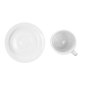 TASSES CAFÉ + SOUCOUPES 250 ML Ø8,8x6,5 CM BLANC PORCELAINE (12 UNITÉ)