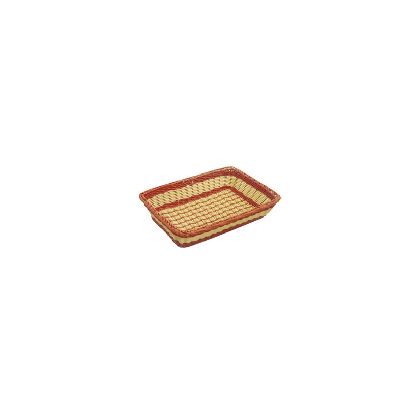 CORBEILLE PATISSERIE SIMILAIRE OSIER  45x32,5x10,5 CM NATUREL PP (1 UNITÉ)