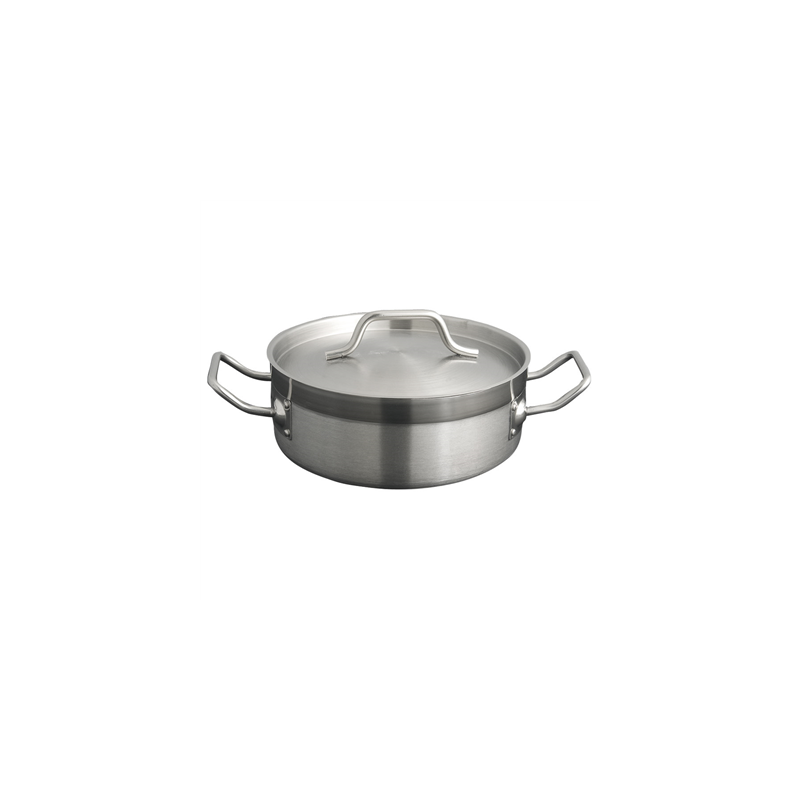 SAUTOIR AVEC COUVERCLE 6 L Ø 28x10 CM ARGENTE INOX (1 UNITÉ)
