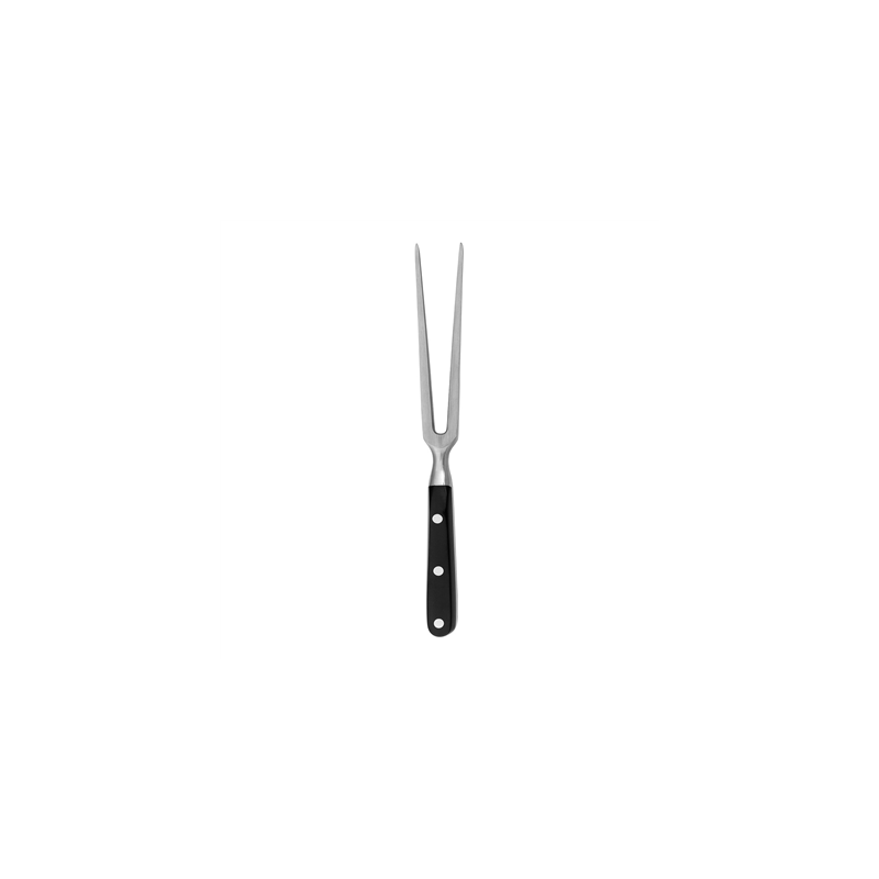 FOURCHETTE À VIANDE, MANCHE ABS  15,5 CM ARGENTE INOX (1 UNITÉ)