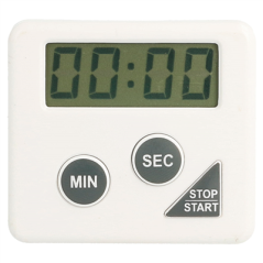 TEMPORISATEUR ÉLECTRIQUE 60' 6x5,5x2 CM BLANC PLASTIQUE (1 UNITÉ)