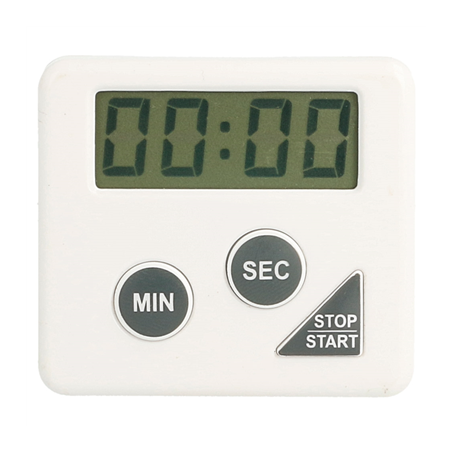 TEMPORISATEUR ÉLECTRIQUE 60' 6x5,5x2 CM BLANC PLASTIQUE (1 UNITÉ)