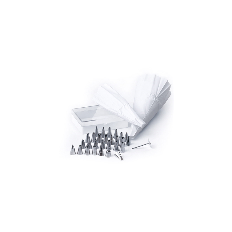 DOUILLES DÉCORATION 32 PIÈCES  1,5x3,2 CM ARGENTE INOX (1 UNITÉ)