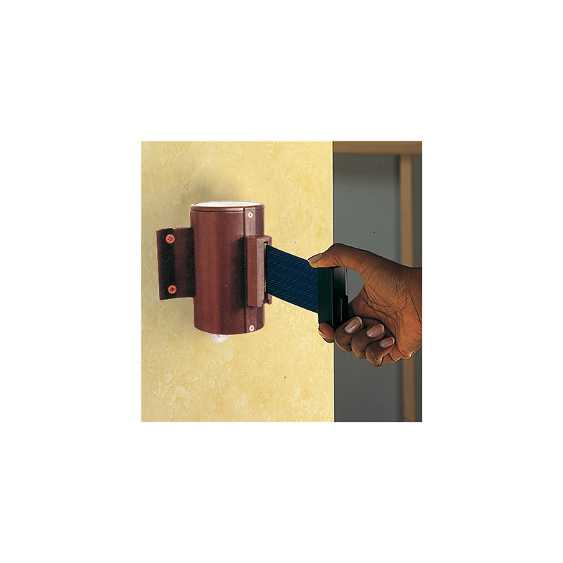 BARRIÈRE MURALE RETRACTIBLES RUBAN 200 CM  8,1x13 CM BLEU ALUMINIUM (1 UNITÉ)