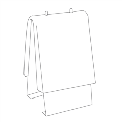 DISTRIBUTEUR DE SACS "TUFF-GARDS" (520,76/81)  25,5x22 CM ARGENTE LAITON (1 UNITÉ)