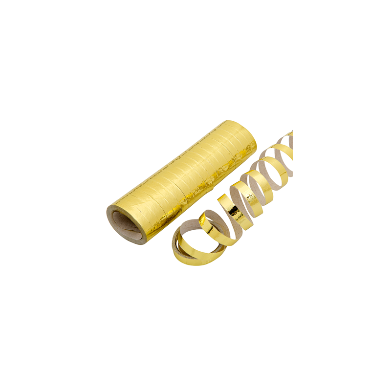 2x18 SERPENTINS  7MMx4M DORE PAPIER (1 UNITÉ)