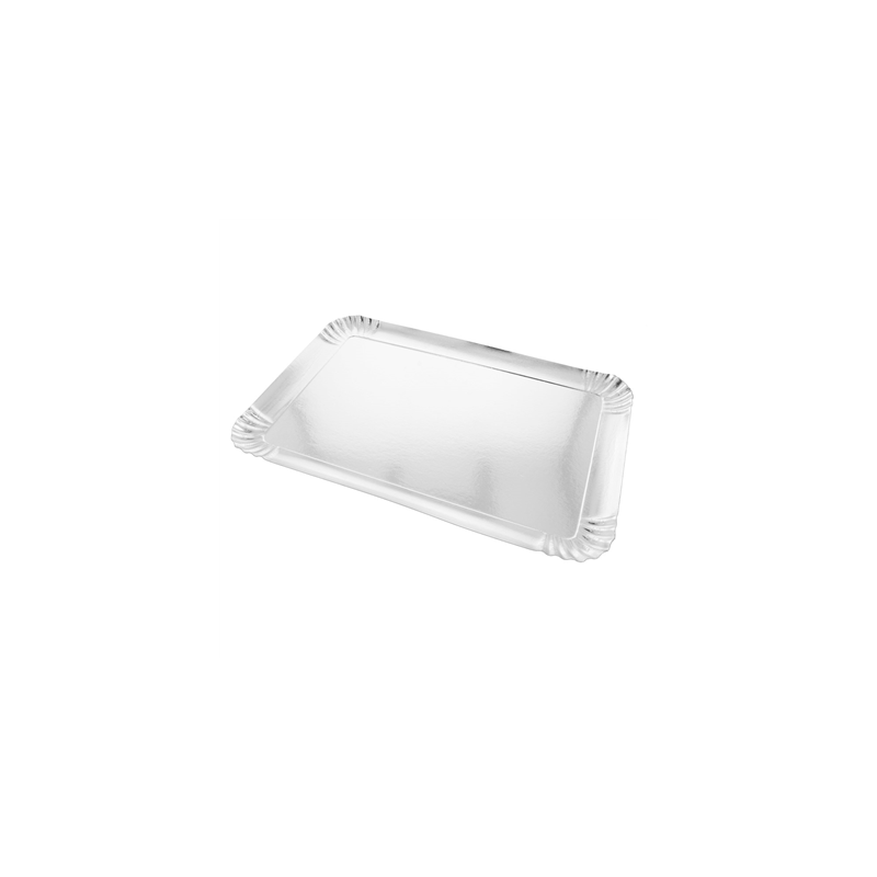 PLATEAUX  545 G/M2 28x42 CM ARGENTE CARTON (90 UNITÉ)