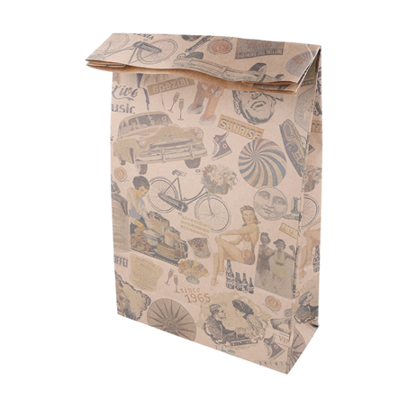 SACS SOS SANS ANSES 'VINTAGE' 80 G/M2 20+9x34,5 CM NATUREL KRAFT (500 UNITÉ)