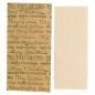 SACHETS COUVERTS+SERV.RÉCYC.2P 'MERRY CHRISTMAS' 80 + 10 PE G/M2 11,2x22,5 CM MARRON CELLULOSE (250 UNITÉ)