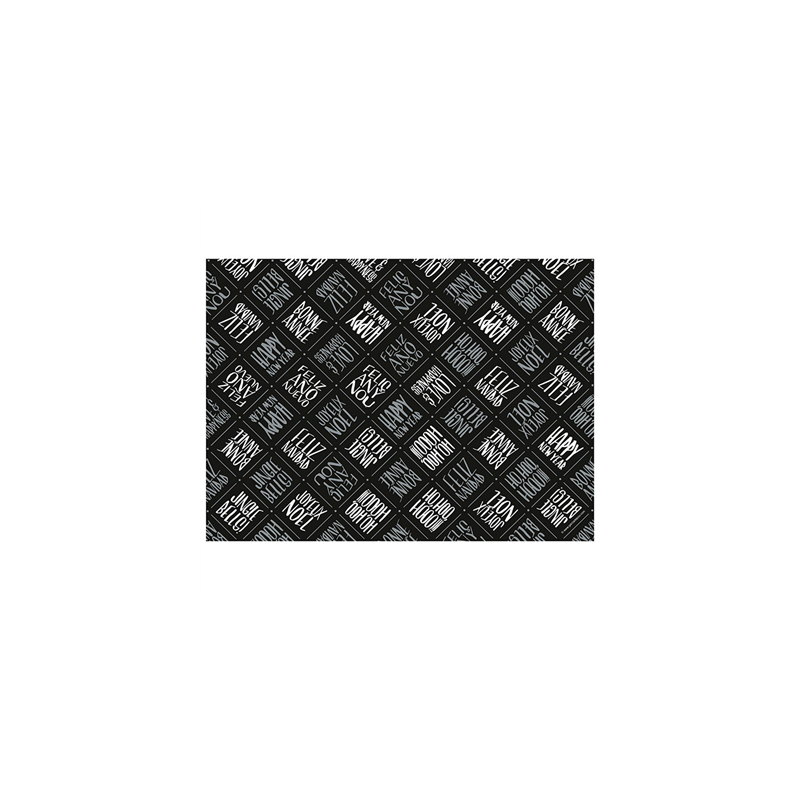 SET DE TABLE 'BLACK & SILVER' 48 G/M2 31x43 CM NOIR CELLULOSE (2000 UNITÉ)