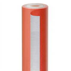 PAPIER CADEAU 50 M ROUGE-ARGENT