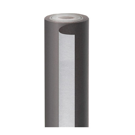 PAPIER CADEAU 50 M NOIR-ARGENT