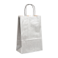 SACS SOS AVEC ANSES  80 G/M2 26+14x32 CM ARGENTE KRAFT (250 UNITÉ)