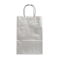 SACS SOS AVEC ANSES  80 G/M2 26+14x32 CM ARGENTE KRAFT (250 UNITÉ)