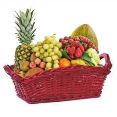 CORBEILLE POUR LOTS  42x25x16,5 CM ROUGE OSIER (1 UNITÉ)