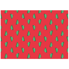 SETS DE TABLE KRAFT "CHRISTMAS TREES"