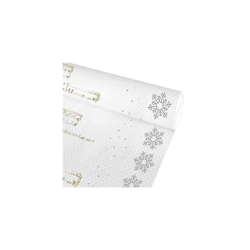 NAPPE EN ROULEAU 'SNOW' 48 G/M2 1,20 x 50 M BLANC CELLULOSE (1 UNITÉ)