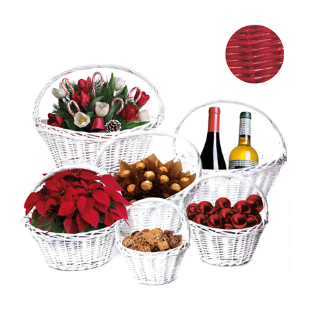 6 U. CORBEILLE POUR LOTS   ROUGE OSIER (1 UNITÉ)