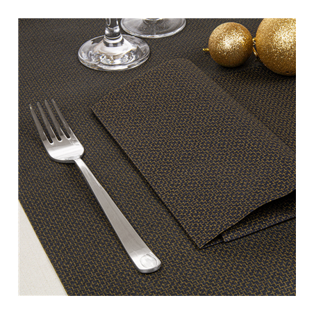 SERVIETTES 'ELEGANCE' 60 G/M2 40x40 CM NOIR AIRLAID (700 UNITÉ)
