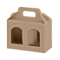 100 U. BOÎTES PORTE 2 POTS  17x8x12 CM NATUREL KRAFT (1 UNITÉ)