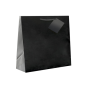 SACS BOUTIQUE ANSES CORDON  150 G/M2 19+10x27 CM NOIR CELLULOSE (100 UNITÉ)