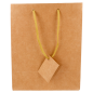 10 U. SACS BOUTIQUE ANSES CORDON  175 G/M2 18+10x22,7 CM NATUREL KRAFT (1 UNITÉ)
