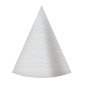 6 U. CHAPEAUX CONIQUES Ø 10,5x15 CM ARGENTE CARTON (1 UNITÉ) 6 U. CHAPEAUX CONIQUES Ø 10,5x15 CM ARGENTE CARTON (1 UNITÉ)