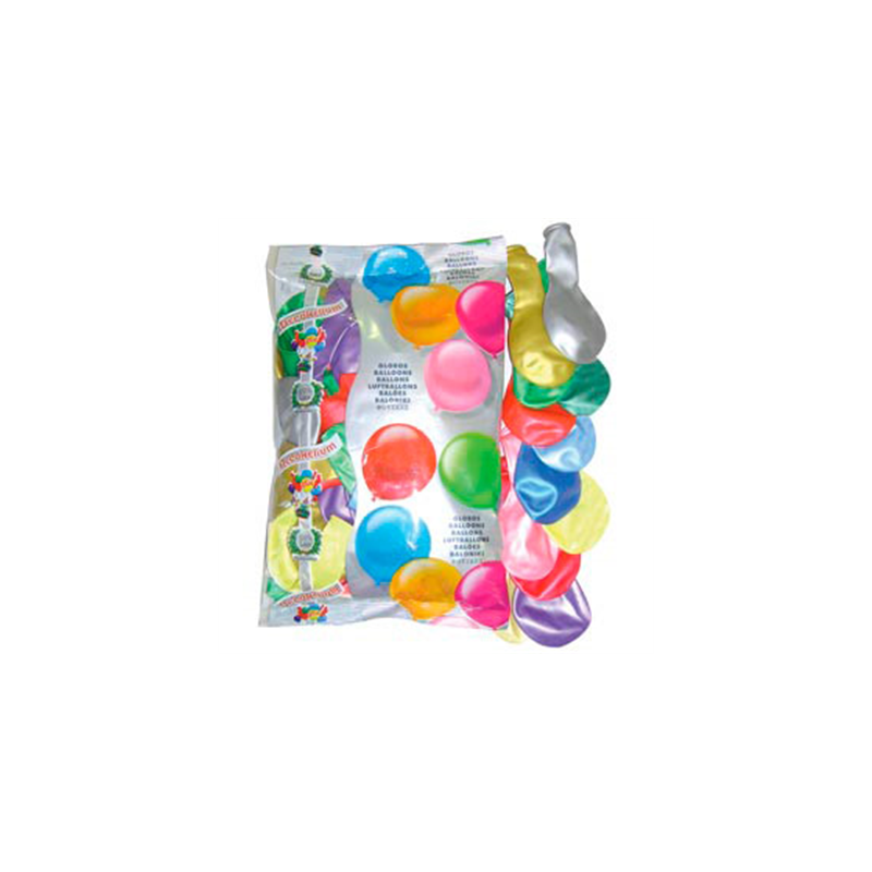 BALLONS MÉTALLISÉS  Ø 28 CM ASSORTI LATEX (100 UNITÉ)