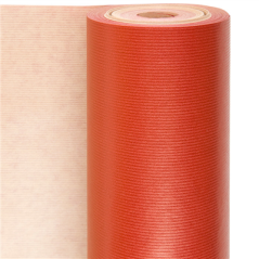 PAPIER CADEAU COULEUR UNIE  60 G/M2 0,70x100 M ROUGE KRAFT VERGÉ (1 UNITÉ)