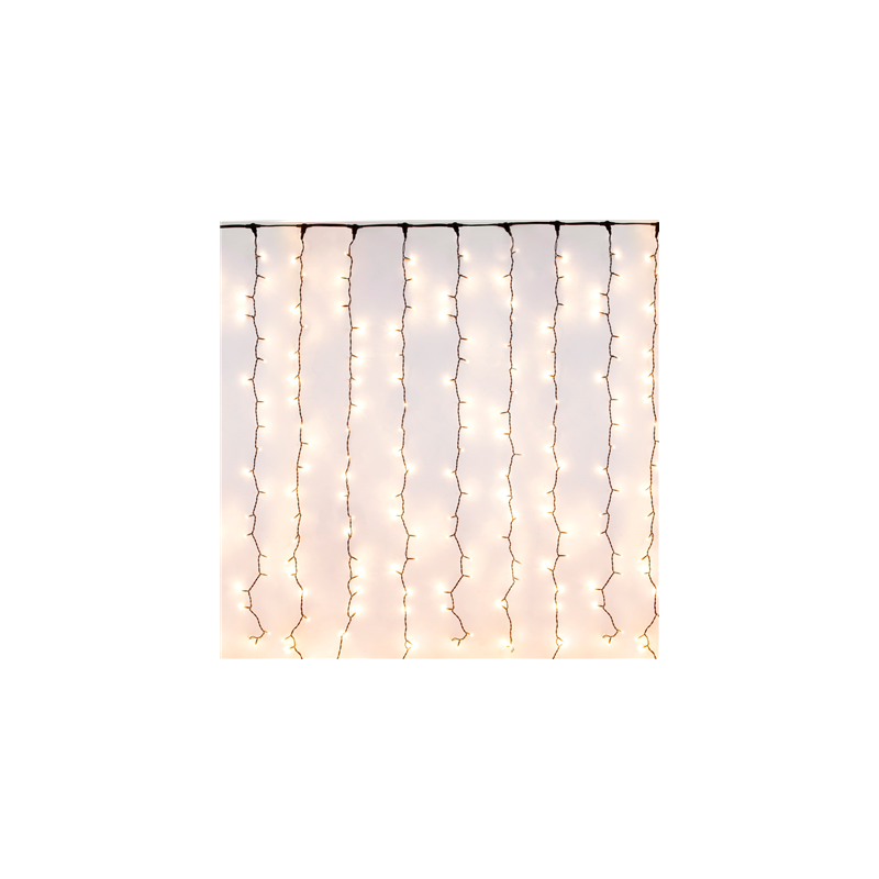 RIDEAU LUMINEAUX 400 LEDS  2 M CHAMPAGNE (1 UNITÉ)