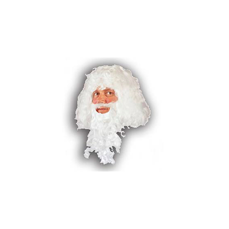 PERRUQUE "PÈRE NOËL"   BLANC (1 UNITÉ)