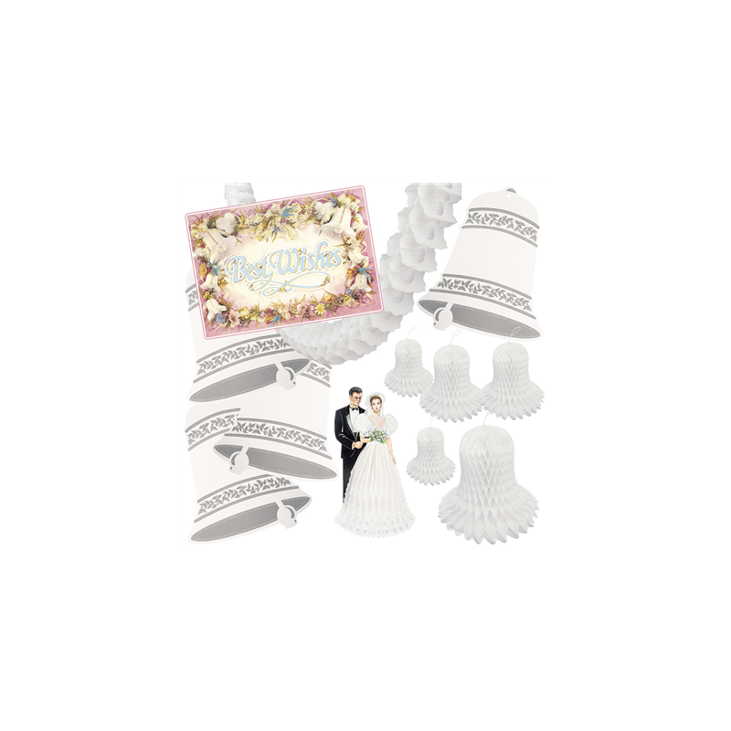 DECORATION "MARIAGES"  37x26 CM ASSORTI CARTON (1 UNITÉ)