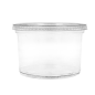 POTS TRAITEUR + COUVERCLES 750 ML Ø11,7x10,5 CM TRANSPARENT PET (250 UNITÉ)