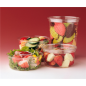 POTS TRAITEUR + COUVERCLES 750 ML Ø11,7x10,5 CM TRANSPARENT PET (250 UNITÉ)