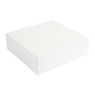 BOÎTES PATISSERIES SANS FENÊTRE 'THEPACK' 250 G/M2 26x26x8 CM BLANC CARTON ONDULÉ NANO-MICRO (100 UNITÉ)