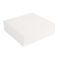 BOÎTES PATISSERIES SANS FENÊTRE 'THEPACK' 250 G/M2 30x30x8 CM BLANC CARTON ONDULÉ NANO-MICRO (100 UNITÉ)