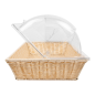 CORBEILLE SIMILAIRE OSIER AVEC COUPOLE GN 1/1   BEIGE PP (1 UNITÉ)