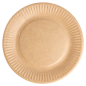 ASSIETTES RONDES EN RELIEF BIO-LAQUÉES  260 G/M2 Ø 18 CM NATUREL CARTON (400 UNITÉ)