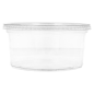 POTS TRAITEUR + COUVERCLES 500 ML Ø11,7x7,5 CM TRANSPARENT PET (250 UNITÉ)