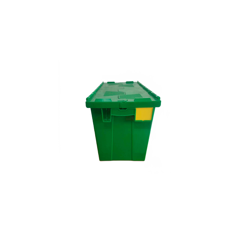 RÉCIPIENT EMBOÎTABLE AVEC COUVERCLE INTÉGRÉ 65 L 60x40x35,5 CM VERT PP (1 UNITÉ)