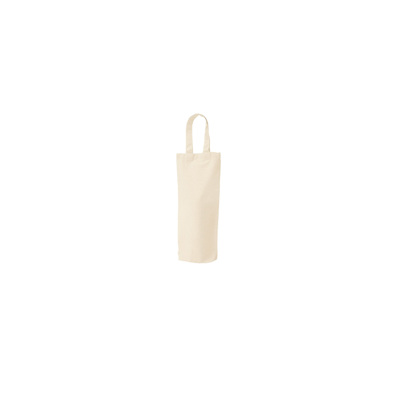 SACS RÉUTILISABLES 1 BOUTEILLE  140 G/M2 14x32 CM BEIGE COTON (25 UNITÉ)