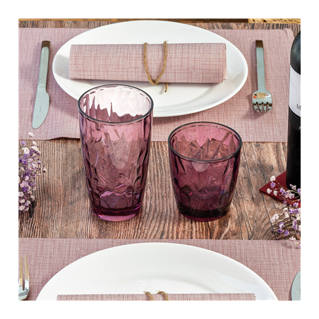 GOBELETS 305 ML Ø 8,4/6,3x9,2 CM LAVANDE POLYCARBONATE (12 UNITÉ)