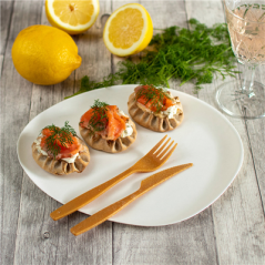 FOURCHETTES 'PREMIUM'  17,3 CM NATUREL FIBRE DE BOIS (90 UNITÉ)