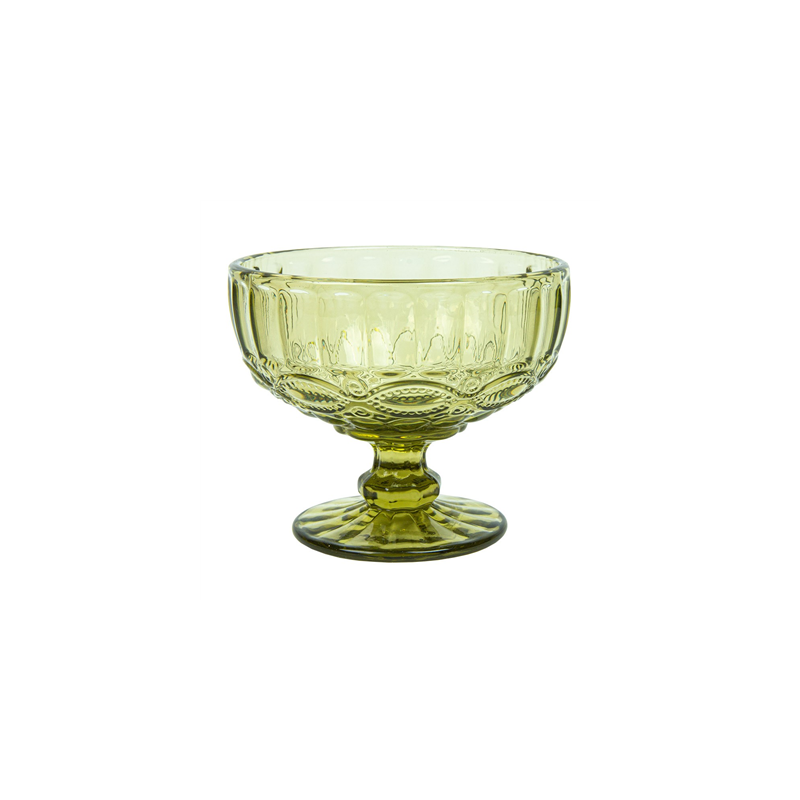 COUPES À DESSERTS VINTAGE 'WAKI GLASS' 380 ML Ø12x10.5 CM VERT VERRE (6 UNITÉ)
