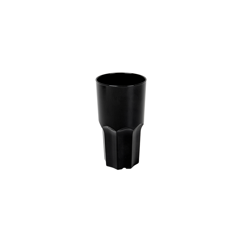 GOBELETS EMPILABLES 460 ML Ø 8,2/6,2x15,1 CM NOIR POLYCARBONATE (12 UNITÉ)